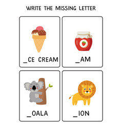 Write The Missing Letter Abc Worksheet