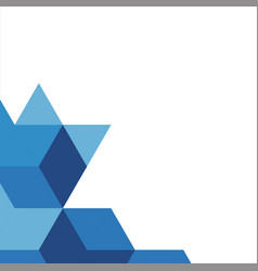 Blue Square Triangle Poly Corner