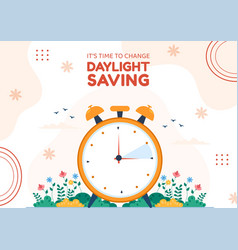 Daylight Savings Time Background Template Hand