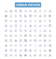 Urban Design Outline Icons Collection