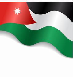 Jordanian Flag Wavy Abstract Background