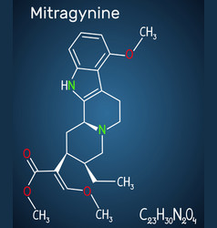 Mitragynine Molecule It Is Herbal Alkaloid