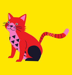 Vibrant Patterned Cat Artwork