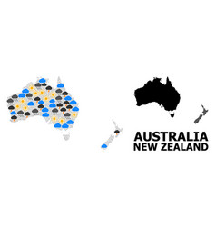 Weather Collage Map Australia And New Zealand