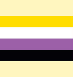 Non - Binary Flag - One Of A Community Of Lgbtq