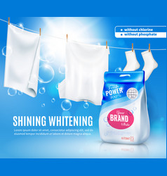 Realistic Laundry Detergent Ad Poster