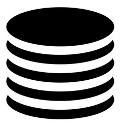 Database Icon In Trendy Style Isolated