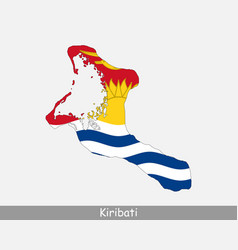 Kiribati Map Flag