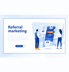 Referral Marketing Flat Web Page Design Template