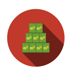 Stack Of Olive Cans Icon