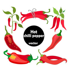 Set Of Hot Burning Chili Peppers Free Nitrates