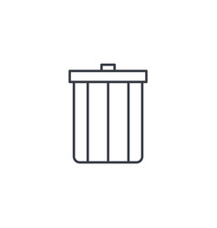 Leaf green eco thin line icon linear Royalty Free Vector
