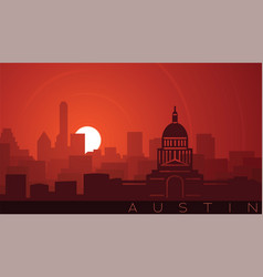 Austin Low Sun Skyline Scene