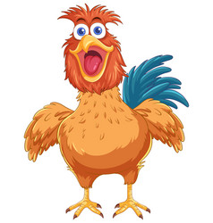 Brown Happy Chicken Cartoon