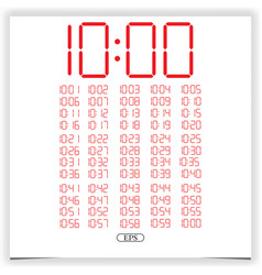 Digital Clock Closeup Displaying 10 Oclock Red