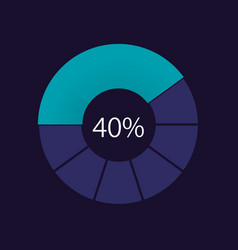 Donut Infographic Chart Design Template For Dark