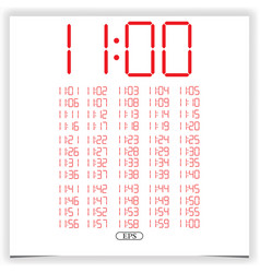 Digital Clock Closeup Displaying 11 Oclock Red