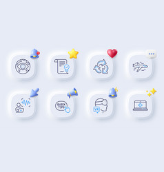 Voice Wave Recycle And Medical Help Line Icons