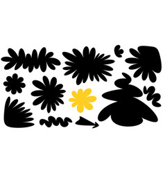 Abstract Floral Silhouettes