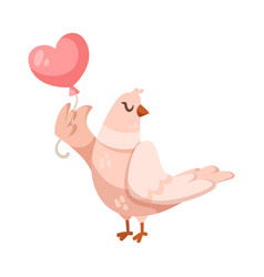 Bird With Heart Balloon As Gift For Valentine