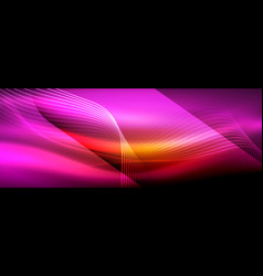 Glowing Neon Wave Abstract Background - Vibrant