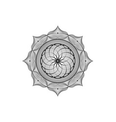 Sacred Lotus Mandala Mystical Flower Of Life Logo