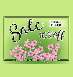 Sale Off Lettering With Flower Meadow