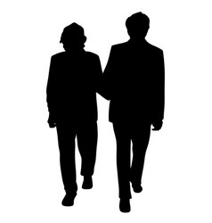 Senior Couple Walking Arm In Arm