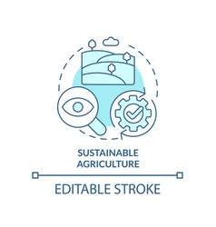 Sustainable Agriculture Turquoise Concept Icon