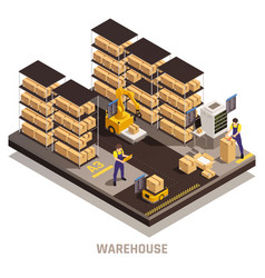 Warehouse Isometric Composition