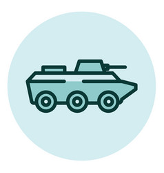 Military Vehicle On A White Background