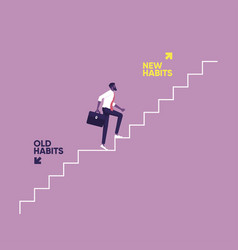 Old Habits Vs New Habits-life Change Concept