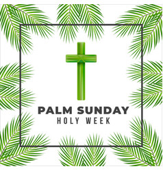 Palm Sunday Cross And Front White Background