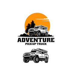 Set Of Pick Up Truck Adventure Logo Design