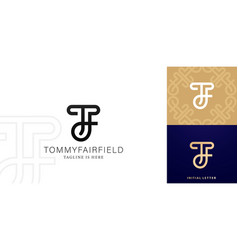 Tf Or Jf Monogram Letter Corporate