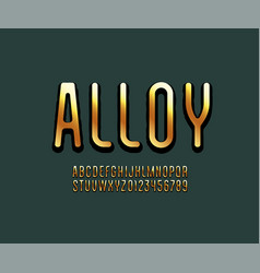 3d Golden Font Metallic Texture Gold Alphabet