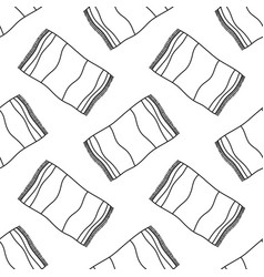 Beach Towel Black And White Seamless Pattern