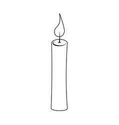 Candle cartoon for christmas design isolated Vector Image