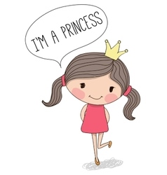 Cute princess Royalty Free Vector Image - VectorStock