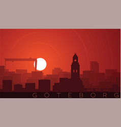 Gothenburg Low Sun Skyline Scene