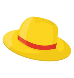 Yellow Hat On A White Background