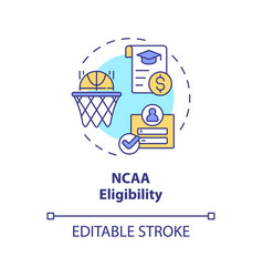 2d Customizable Ncaa Eligibility Line Icon Concept