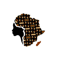 Concept African Woman Map Africa Logo