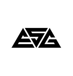 Esg Triangle Letter Logo Design