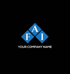 Fai Letter Logo Design On Black Background