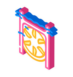 Submarine Tidal Power Plant Isometric Icon