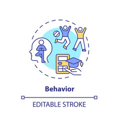 2d Customizable Behavior Line Icon Concept