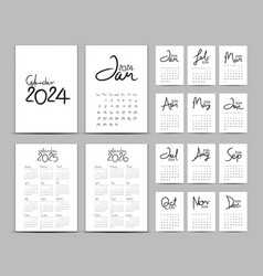 Desk Calendar 2024 Template Set