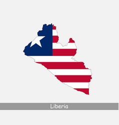 Liberia Map Flag