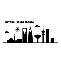 Riyadh Saudi Arabia Cityscape Skyline Sketch